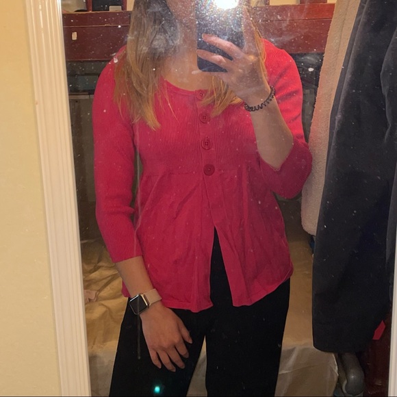 Ann Taylor Sweaters - ann taylor pink knit button sweater